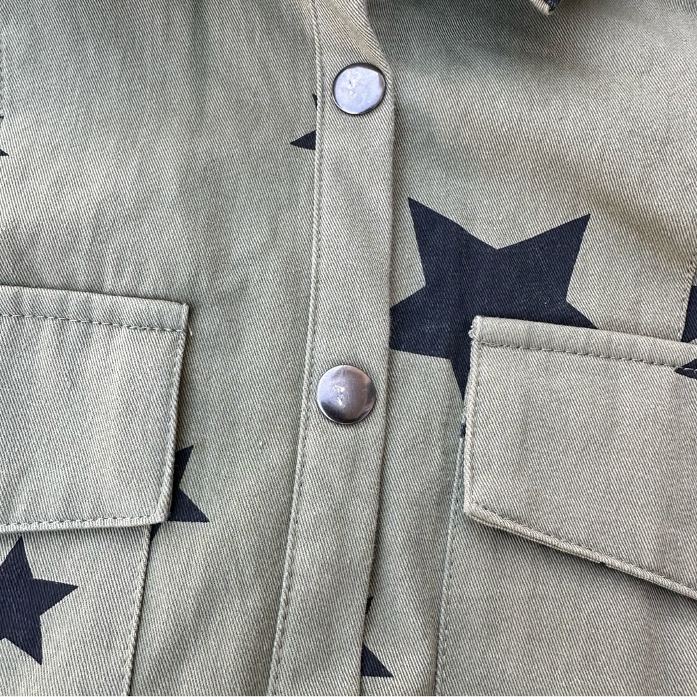 Promesa star button up military shirt jacket - Picture 5 of 9